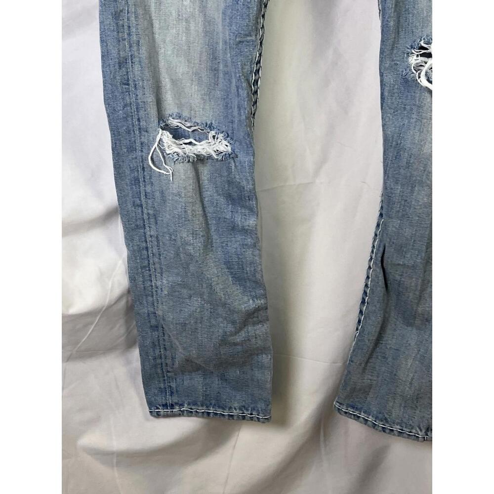 True Religion Women's Jeans 28 X 30 Contrast Stitching EUC Distressed Boot Cut - Picture 6 of 9